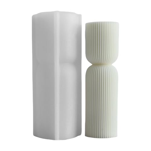 Flexible Silikonform Gestreiftes Säule Geformte Kerzenformen Duft Aromatherapys Herstellung Form Handgefertigter Ornamentform von SELVFZ