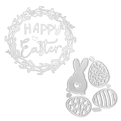 Frohe Osterhasen Eier Metall Schneiden Stirschen Stendern Scrapbooking Album Stamp Paper Card Prägendekoration Metall Schneiden Für Kartenherstellung Dünnungen von SELVFZ
