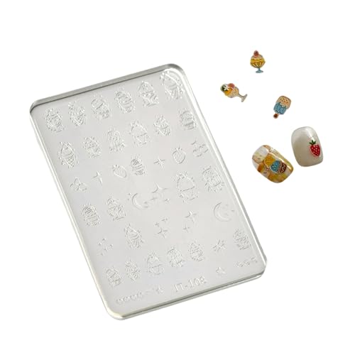 Gläser Finish Eiscreme Silikonform Für Nägel Dekoration 6x9cm Kompaktgröße Crafting Werkzeug Mit 3 Designs Detaillierter Harzformen Für Nagelkünstler von SELVFZ