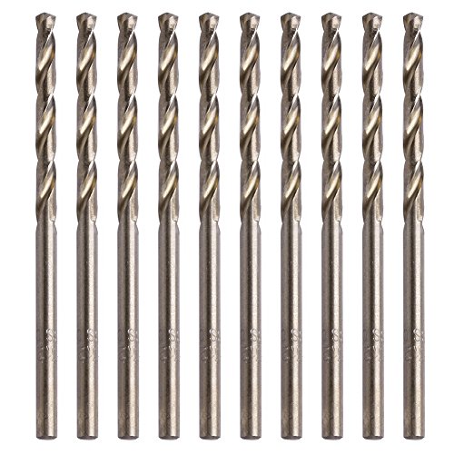 HSS Titaniumbeschichtete 10 Pcs Drehbohrbits Hochgeschwindigkeits Stahlbohrbits Zum Bohren Von Löchern Hartplastik Nichteiser Metallwerkzeuge Kastenlagerung von SELVFZ