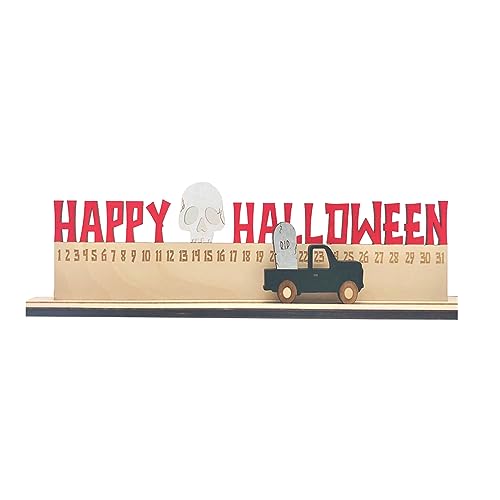 Halloween Ghostly Skeleton Countdown Skulpturkalender Für Festliche Atmosphären Mit Dieser Exquisit Gestalteten Halloween Countdown Skelettdekoration von SELVFZ