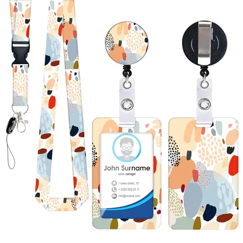 Hals Lanyard Lehrer Lanyard Ölmalerei Halterhalter Blumen Halsriemen Retractable Abzeichenhalter Für Erwachsene Studenten Blumen Badge Gurt Ölmalerei Lanyards Mit Schlüsselringkarte von SELVFZ