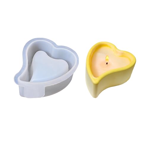 Herzförmige Silikonharzform Handwerks Set Für Hausgemachte Geschenke Hochzeitsdekorationen Und Hauszubehör Silikonkerzenform von SELVFZ