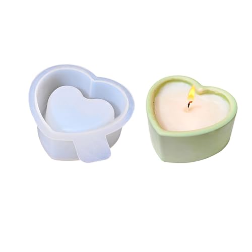 Herzförmige Silikonharzform Handwerks Set Für Hausgemachte Geschenke Hochzeitsdekorationen Und Hauszubehör Silikonkerzenform von SELVFZ