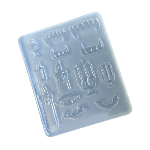 Lebensmittel Sicheres Silikonhandwerk Für Vampire Kerzenhalter Geformte Halloween Dekoration Und Schmuck Die Halloween Harzform Für Kerzenzubehör Machen von SELVFZ