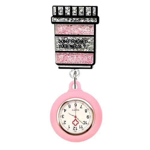 Liquid Sand Nurse Badge Mit Uhren Pocket Clip Retractable Kartenorganisator Für Gesundheitspersonal Krankenschwester Arbeit von SELVFZ