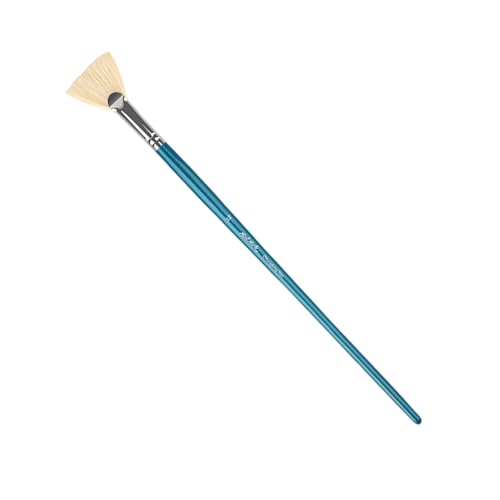 Lüfter Acrylpinsel Pinsel Pinsel Langer Griffmalerei Schweine Borsten Haarfarbe Zeichnung Für Schüler von SELVFZ