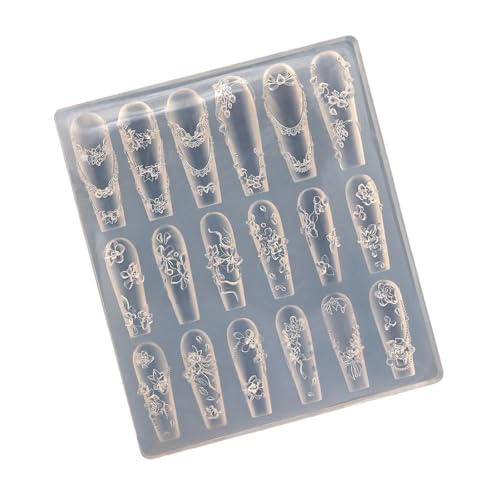 Mehrzweck -3D Nägel Kunst Carving Formenvorlagen Mit Schmetterlings Und Monddesigns Für Acrylnägel Handwerk Projekte von SELVFZ