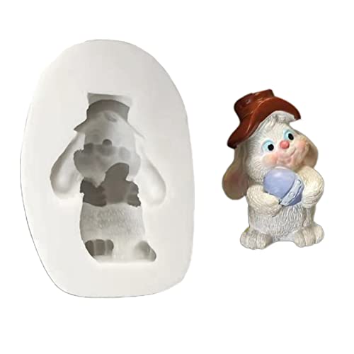 Nettes Kaninchenform Schokoladenformformen Fondant Backkuchenformputz Gips Handgefertigtes Seifenform Silikonmaterial Zum Backen von SELVFZ