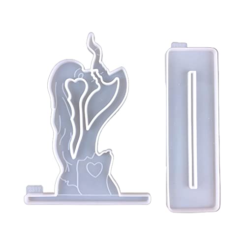 Paar Skulpturharzform Epoxidharz Gusswerkzeug Schimmel Ewigkeit Der Liebe Holz Desktop Ornamente von SELVFZ