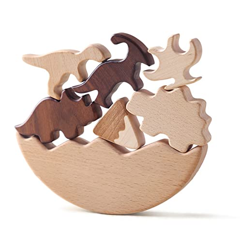Pädagogische Stapelblock Set Spielzeug Für Kleinkind Kindergarten Holz Balance Block Sensorisches Brettspiel Kinder Geburtstagsgeschenkausgleich Für Kinder Stapelspiel Set von SELVFZ