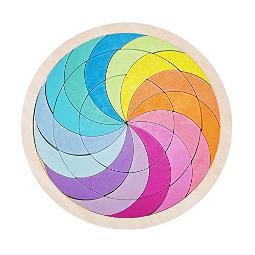 Rainbow Educational Stapel Block Set Holz Rätsel Stapelspielzeug Vorschule Lernen Geometrische Board Block Holzstapelspielzeug Für Kinder von SELVFZ