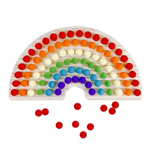 SELVFZ Regenbogen Puzzle Spielzeug Zusammengebautes Farbsortierblock Logarithmischer Vorschulpädagogik Puzzlespielzeug Für Kinder Epoxidharz Pigment Blau von SELVFZ