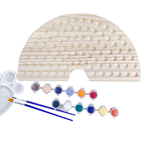 SELVFZ Regenbogen Puzzle Spielzeug Zusammengebautes Farbsortierblock Logarithmischer Vorschulpädagogik Puzzlespielzeug Für Kinder Epoxidharz Pigment Blau von SELVFZ