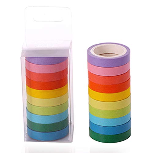SELVFZ 10pcs/Los Macarons Masking Tape Set Craft Decor Scrapbooking Tape Japanisches Klebeband von SELVFZ
