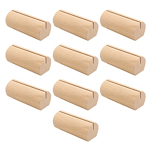 SELVFZ 10pcs Hölzerne Place Kartenhalter Desktop Tischnummer Memo Klemme Fotostand Clip Holzplace Kartenhalter von SELVFZ