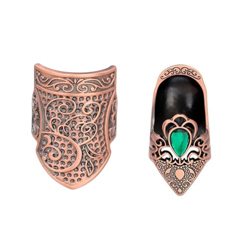 SELVFZ 2pcs Vintage Kupfer Dimble Tragbarer Finger Guard Für Hand Stickerei Ficks von SELVFZ