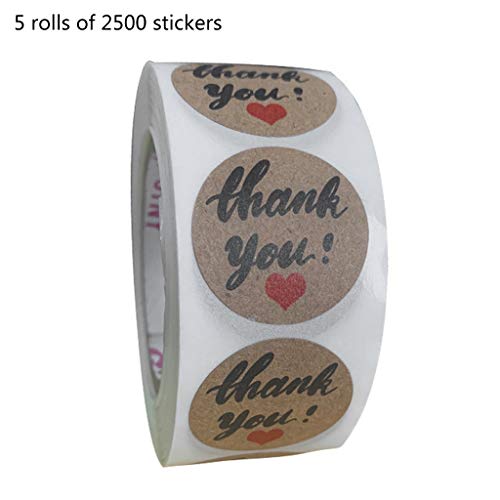 SELVFZ 500/2500pcs Vielen Dank Auf Aufkleber Seal Labels Für Hochzeitsbevorzugungen Stationery Sticker Roll Aufkleber von SELVFZ