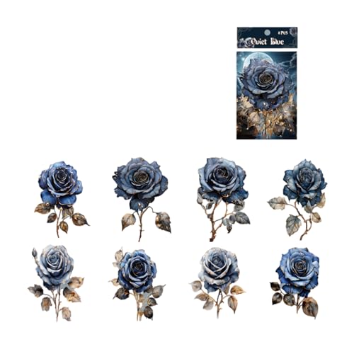 SELVFZ 8 PCs Farbenfrohe Rosenaufkleber Für Journaling Und Kreative Projekte Fenster Stoßstange Laptop Telefonzubehör SELVFZ 8 PCs Farbenfrohe Rosenaufkleber Für Journaling Und Kreative Projekte Fenster Stoßstange Laptop Telefonzubehör von SELVFZ