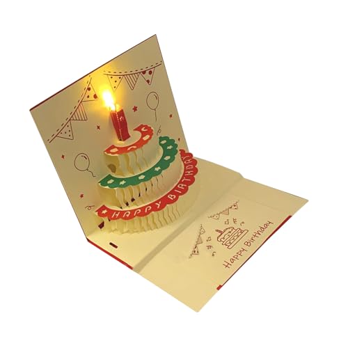 SELVFZ Dekorative LED Beleuchtete 3D Multilayer Kuchen Grußkarte Mit Musik Und Perfekt Für Geburtstage Und Feiertage SELVFZ Dekorative LED Beleuchtete 3D Multilayer Kuchen Grußkarte Mit Musik Und Perfekt Für Geburtstage Und Feiertage von SELVFZ