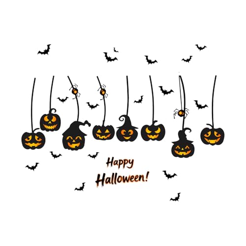 SELVFZ Einfache Installation Fledermauskürbisfenster Klinge Set Halloween Party Dekore Kleber PVC Aufkleber Glastürtür Aufkleber Set Statische Klammerfledermausdekoration SELVFZ Einfache Installation Fledermauskürbisfenster Klinge Set Halloween Party Dekore Kleber PVC Aufkleber Glastürtür Aufkleber Set Statische Klammerfledermausdekoration von SELVFZ