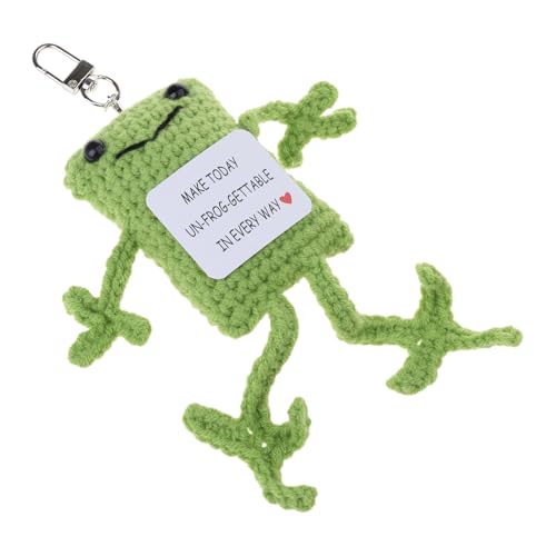 SELVFZ Entzückende Häkelfroschfigur Mit Ermutigungswörtern Für Einzigartige Home Decors Neuheit Geburtstagsgeschenk SELVFZ Entzückende Häkelfroschfigur Mit Ermutigungswörtern Für Einzigartige Home Decors Neuheit Geburtstagsgeschenk von SELVFZ