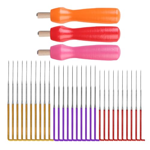 SELVFZ Felting Nadel Kits Mit Holzgriff Für Nadelfeltze Anfänger Filzstarter Kits Für Anfänger Wollhandwerk Feltze Feltzadelnadelhalter Filling Nadel Set Filzennadelmatte Wolle von SELVFZ