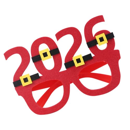 SELVFZ Frohes Neues Jahr Brillen Fluoreszenz Brillen Frames Weihnachtsfeier Brille Neujahr Für Party Decors Weihnachtsbrillen von SELVFZ