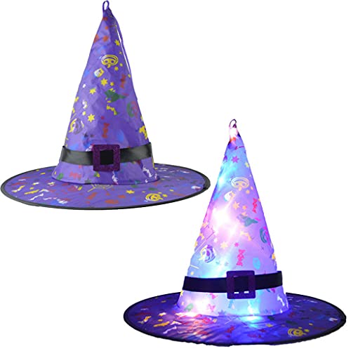 SELVFZ Glühende Hexenhut Kinder Spielzeug Für Chrismas Girls Accessoires Lustige Geschenke Interaktive Glow Witch von SELVFZ