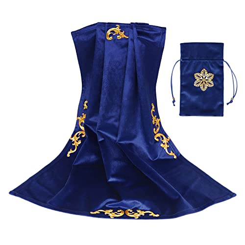 SELVFZ Göttisch Tischdecke Mit Tarot Beutel Tasche Nordische Metaphysische Stoffkarten Brettspiel Tisch Cover Card Matte Tarot Karte Tischdecke Tarot Tischtuch Zum Lesen Von Quadratmerat von SELVFZ