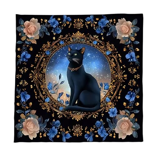 SELVFZ Katzen Tarots Tischdecke Gotteskarten Tisch Stoff Wandteppich Astrologie Hexerei von SELVFZ