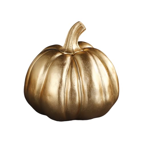 SELVFZ Künstliche Goldkürbisse Decors Ernte Dekorative Kürbisse Tischobertisch Mittelstücke Für Halloween Thanksgiving Dekoration von SELVFZ