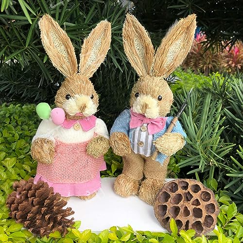 SELVFZ Künstliche Stehende Stroh Kaninchen Osterparty Dekoration Stehende Ornament 14 Festliche Party Layout Requisiten 2pcs Dekorationen Für Baum Freien Dekorationen SELVFZ Künstliche Stehende Stroh Kaninchen Osterparty Dekoration Stehende Ornament 14 Festliche Party Layout Requisiten 2pcs Dekorationen Für Baum Freien Dekorationen von SELVFZ