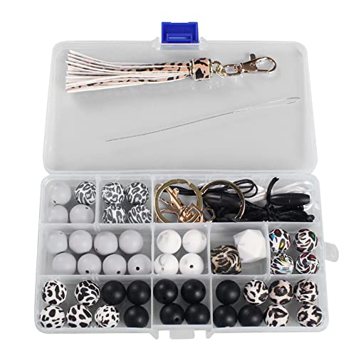 SELVFZ Mix Color Silicon Runde Perlen Schlüsselbundarmband Für Schlüsselbund Exquisit Keychain Car Decor Silicon Perlen Schlüsselbund Machen von SELVFZ