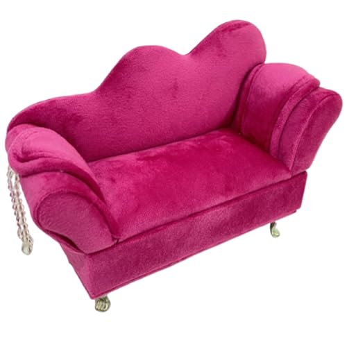 SELVFZ Moderne Flanellsofa Schmuck Aufbewahrungsbox Rosenfarben Geräumig Für Ohrringe Und Armbänder Kratzfeste Schmuckschatulle von SELVFZ