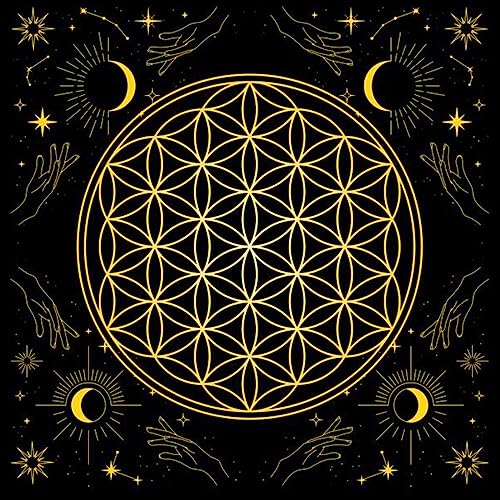 SELVFZ Quadratische Flannelette Tarot Stoffbriefsspielpolster Astrologische Orakleholde Tischabdeckungskarte Matte Göttliche Tischdecke SELVFZ Quadratische Flannelette Tarot Stoffbriefsspielpolster Astrologische Orakleholde Tischabdeckungskarte Matte Göttliche Tischdecke von SELVFZ