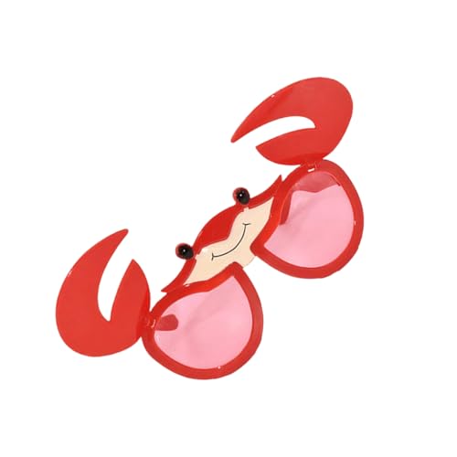 SELVFZ Red Crabs Brillen Rab Form Brillen Neuheit Party Eyewear Photo Requisiten Für Hawaiian Beach Thema Hawaiian Luaus Sonnenbrille von SELVFZ