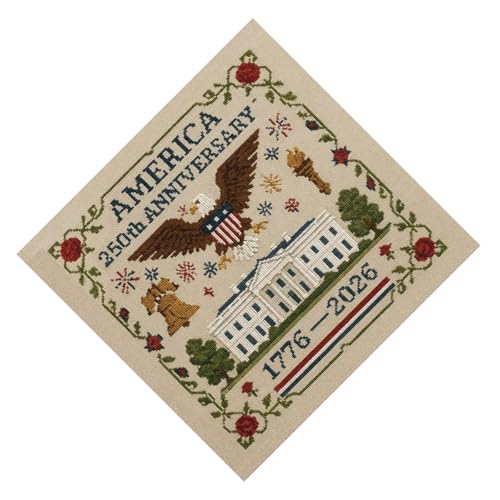 SELVFZ US 25. Jubiläumskreuzungsstich Set Crossing Geschenkdekoration Patriotische Patriotische Heimatkorationskanzlei von SELVFZ