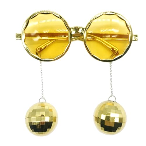 SELVFZ Vintage Disco Gläser Lustige Party Sonnenbrille Partyfavor 70er Disco Brille Mit Anhänger Für Halloween Weihnachten von SELVFZ
