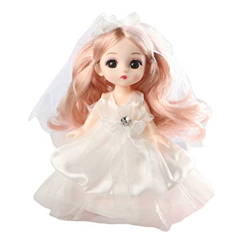 SELVFZ Weiß Wunderschöne Hochzeitskleid Prinzessin Kleid Kleidung Mit Schleier Für Mädchen Puppen Kinder Geburtstag Schwarz Mit Kleidung SELVFZ Weiß Wunderschöne Hochzeitskleid Prinzessin Kleid Kleidung Mit Schleier Für Mädchen Puppen Kinder Geburtstag Schwarz Mit Kleidung von SELVFZ