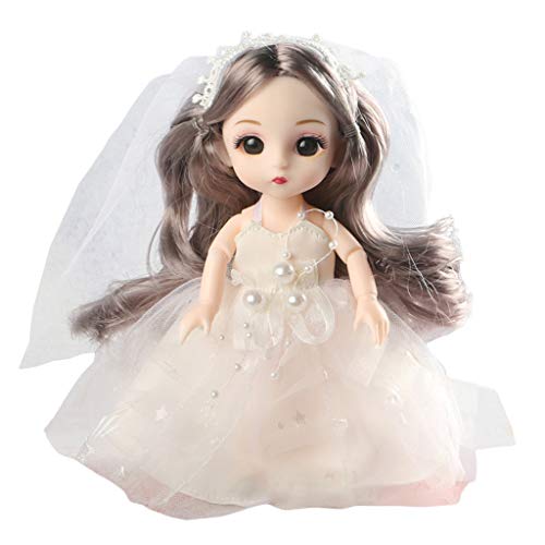 SELVFZ Weiß Wunderschöne Hochzeitskleid Prinzessin Kleid Kleidung Mit Schleier Für Mädchen Puppen Kinder Geburtstag Schwarz Mit Kleidung SELVFZ Weiß Wunderschöne Hochzeitskleid Prinzessin Kleid Kleidung Mit Schleier Für Mädchen Puppen Kinder Geburtstag Schwarz Mit Kleidung von SELVFZ
