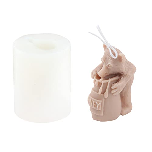 Silikon Stereo Bär Diebstahl Honig Kerzenform Schimmel Stumpf Tierhonigentopf Aromatherapie Bienenwachs Dekoration Schimmel Dekoration Formen von SELVFZ