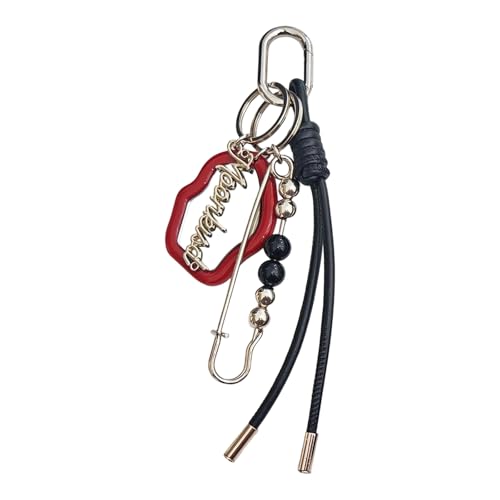 Stylish Glass Cosmetic Spiegel Mit Lederschlüsselketten Tragbares Schönheitswerkzeug Mode Pin Metal Holder Bag Charme Stilvoller Lederband Kosmetikspiegel von SELVFZ