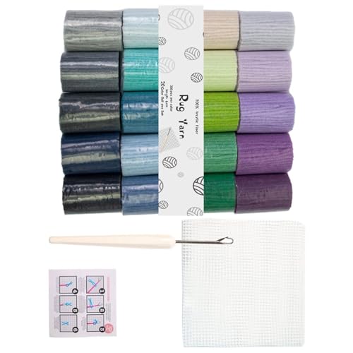 Teppichherstellung Vorräte Mit 20 Farben Acrylgarn Netto Stoff Haken Häkelnadel Für Stickereien Acryl Stickfaden Set Teppichherstellung Vorräte Mit 20 Farben Acrylgarn Netto Stoff Haken Häkelnadel Für Stickereien Acryl Stickfaden Set von SELVFZ