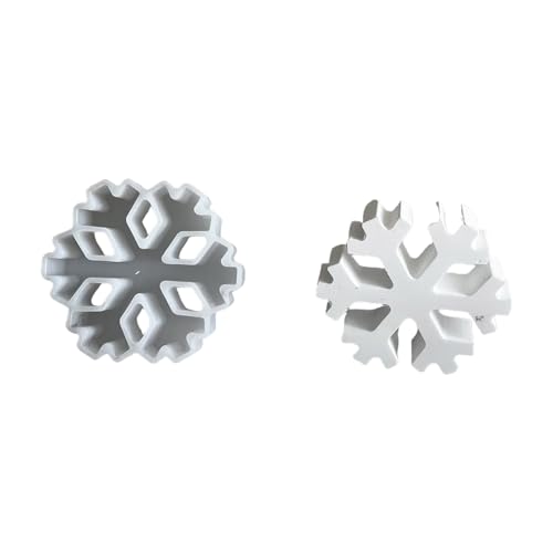 Weihnachtsschmuck Schimmel Flexible Silikonform Für Schneeflake Förmige Dekoration Gipsform Schmuck Schmuck Zubehör Schneeflockenform Set Set von SELVFZ