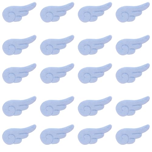 20pcs Farbenfrohe Plüschflügelförmige Applikationen Zum Herstellen Von Hutkleidung Nähflecken Handgefertigtes Haarband Haarclip Applique Plüschflügel Applique Nähfaktor Versorgung von SELiLe