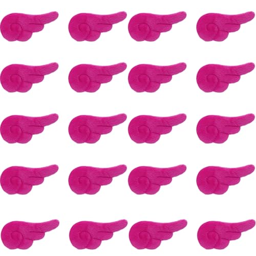 20pcs Farbenfrohe Plüschflügelförmige Applikationen Zum Herstellen Von Hutkleidung Nähflecken Handgefertigtes Haarband Haarclip Applique Plüschflügel Applique Nähfaktor Versorgung von SELiLe
