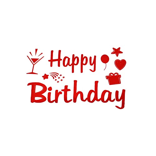 Happy Birthday Luftballons DIY Aufkleber Transparente Luftballons Paster für Geburtstag Party Dekoration Geburtstag Buchstaben Abziehbilder Happy Birthday Aufkleber von SELiLe