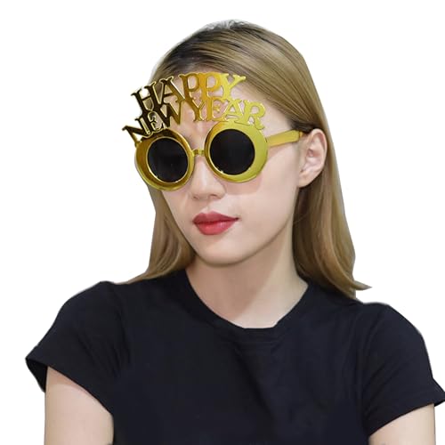 Lustige Neujahrskostüm-Accessoires Brille perfekt für Karneval Party Neujahr Feier Sonnenbrille Party Dekorationen Festliche Brillen Zubehör Party Zubehör Urlaub Eyewear Neuheit Festival von SELiLe