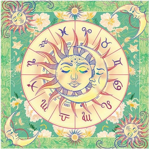 Tarots Tisch-Altartuch, metaphysisches Brettspiel, Matte Wahrsagungen, Altar, Tischdecke, Brettspiel, Kartenblock, Wahrsagungen, Tischmatte, Tarotkartentuch für Lesungen Tarots Tisch-Altartuch, metaphysisches Brettspiel, Matte Wahrsagungen, Altar, Tischdecke, Brettspiel, Kartenblock, Wahrsagungen, Tischmatte, Tarotkartentuch für Lesungen von SELiLe